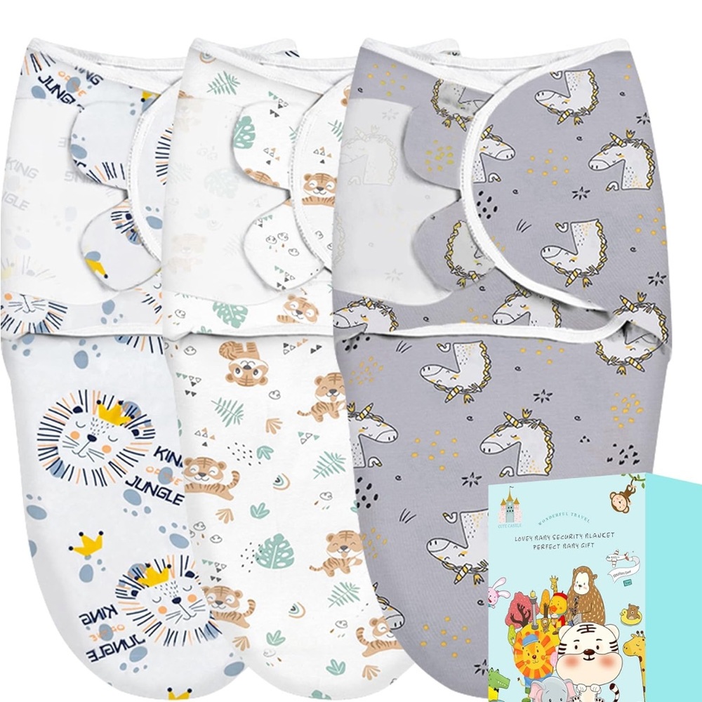 NEW Cute Castle Swaddle 3 pc